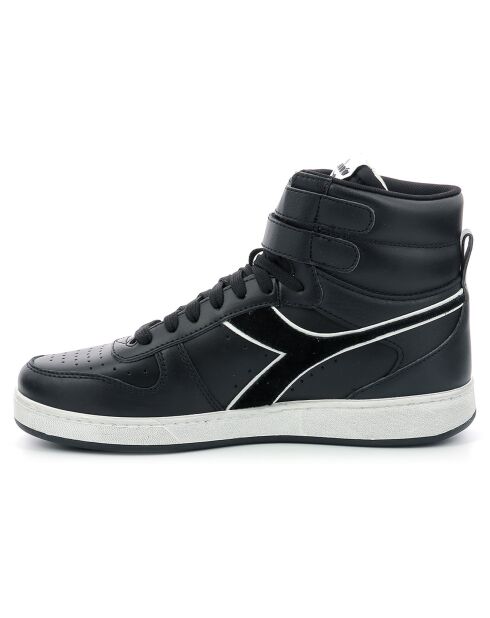 Baskets en Cuir Magic Bas Mid I noires