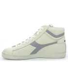 Baskets en Cuir Game L Hi Waxed blanc/gris