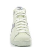 Baskets en Cuir Game L Hi Waxed blanc/gris