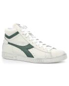 Baskets en Cuir Game L Hi Waxed blanc/vert