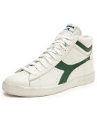 Baskets en Cuir Game L Hi Waxed blanc/vert