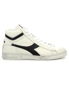 Sneakers Game L Hi Waxed in pelle bianca/nera