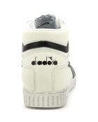 Sneakers Game L Hi Waxed in pelle bianca/nera