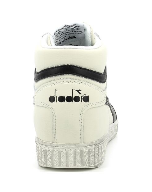 Sneakers Game L Hi Waxed in pelle bianca/nera