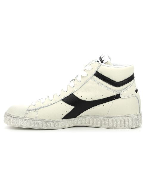 Sneakers Game L Hi Waxed in pelle bianca/nera