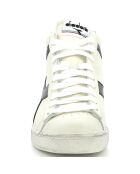 Sneakers Game L Hi Waxed in pelle bianca/nera