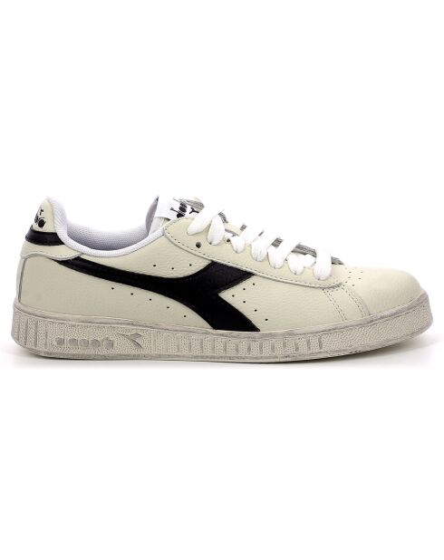 Baskets en Cuir Game L Low Waxe blanc/noir