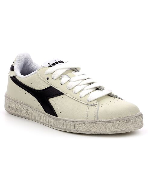 Baskets en Cuir Game L Low Waxe blanc/noir