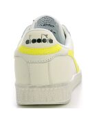 Baskets en Cuir Game L Fluo Wax blanc/jaune fluo