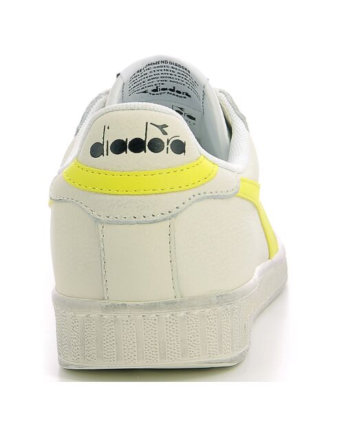 Baskets en Cuir Game L Fluo Wax blanc/jaune fluo