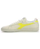 Baskets en Cuir Game L Fluo Wax blanc/jaune fluo