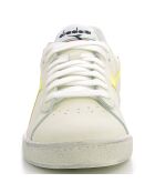 Baskets en Cuir Game L Fluo Wax blanc/jaune fluo