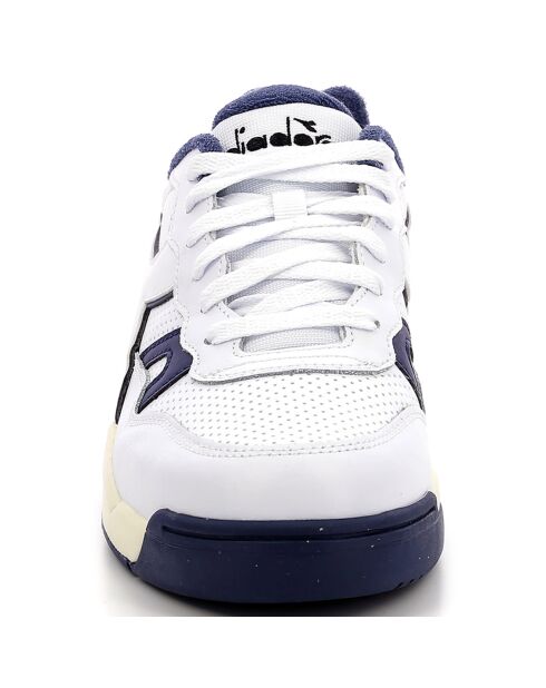 Sneakers Winner in pelle bianca/blu