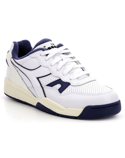 Sneakers Winner in pelle bianca/blu