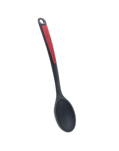 Cuillère silicone noir/rouge