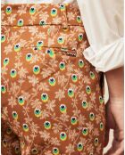 Pantalon Fiona petit paon noisette