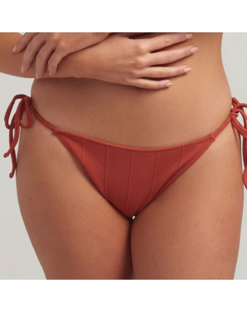 Bas de maillot de bain Tie terracotta