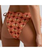 Bas de maillot de bain Tie orange/marron