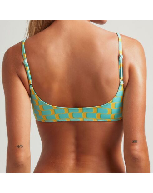 Haut de Bikini Vela Splendido bleu/jaune