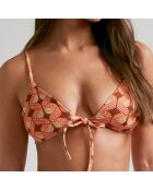 Haut de maillot de bain Lace orange/marron