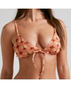 Haut de maillot de bain Lace orange/marron