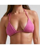 Haut de maillot de bain triangle fuchsia