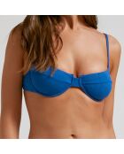 Haut de maillot de bain balconnet bleu