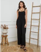 Combinaison 100% Lin Naomi noire