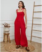 Combinaison 100% Lin Naomi rouge