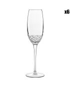 6 calici da champagne Roma 1960 trasparenti - 24cl