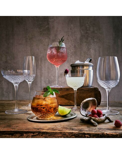 6 Fizz Coppa Roma 1960 transparante cocktailglazen - 26cl