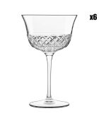 6 Fizz Coppa Roma 1960 transparante cocktailglazen - 26cl