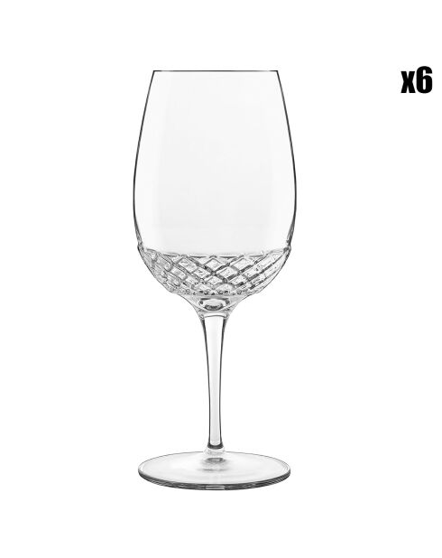 6 transparante Roma 1960 wijn-cocktailglazen - 55cl