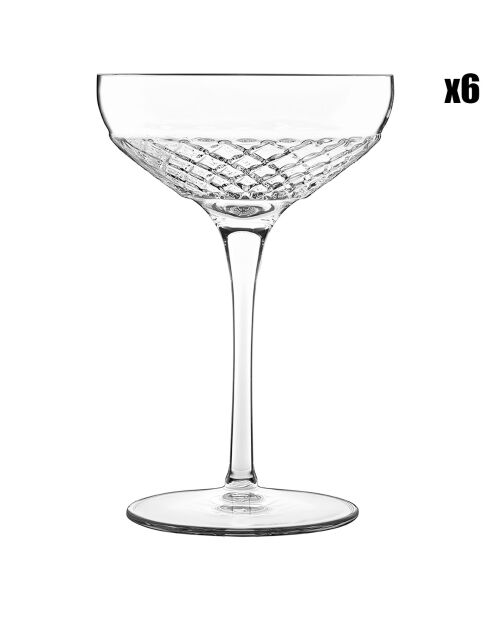 6 Coppa Roma 1960 transparante cocktailglazen - 30cl