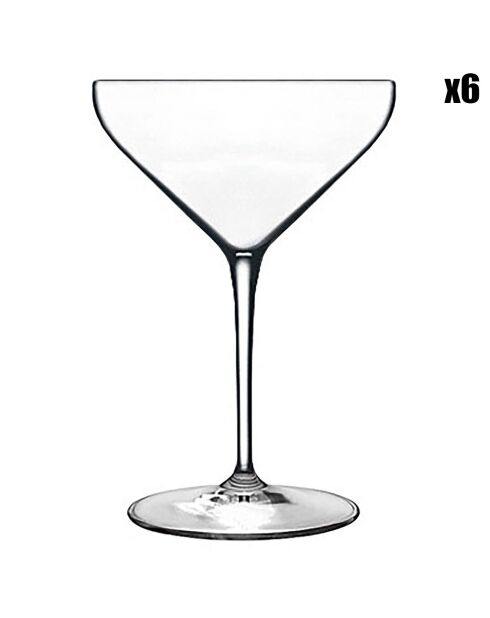 6 Atelier transparante cocktailglazen - 30cl
