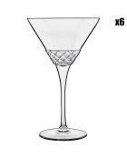 6 Martini Roma 1960 transparante glazen - 22cl