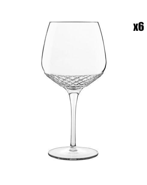 6 Roma 1960 transparante gin-glazen - 80cl