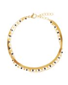 Bracelet en plaqué Or jaune & Perles de Miyuki noir