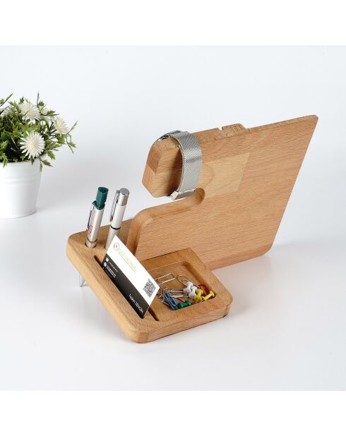 Organisateur de bureau Pho001 bois - 25x22x16 cm