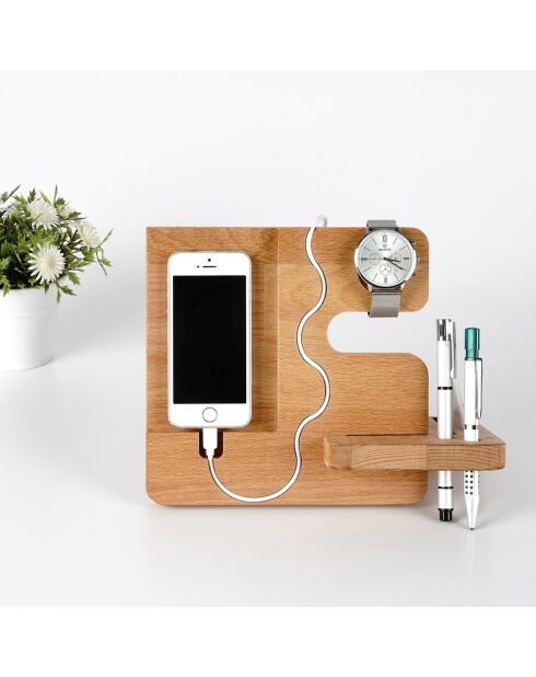 Organisateur de bureau Pho001 bois - 25x22x16 cm