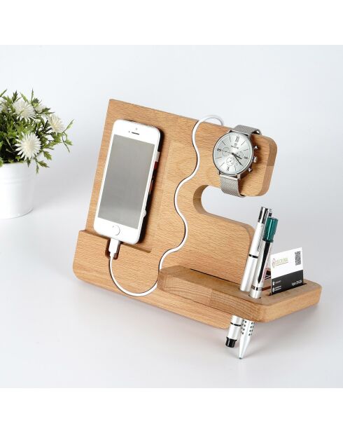 Organisateur de bureau Pho001 bois - 25x22x16 cm