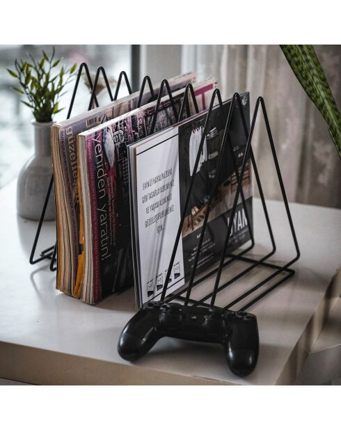 Porte-revues Alvin noir - 28x21x23 cm