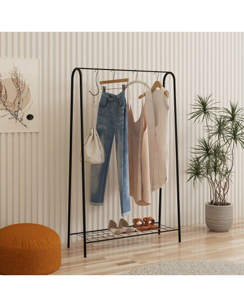 Penderie Igor noire - 144.5x89x36 cm