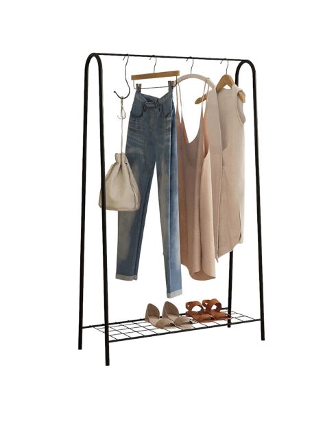 Penderie Igor noire - 144.5x89x36 cm