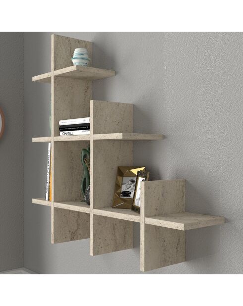 Etagère murale Juke travertin - 81.8x80x18 cm