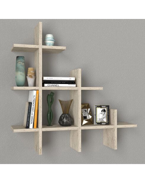 Etagère murale Juke travertin - 81.8x80x18 cm
