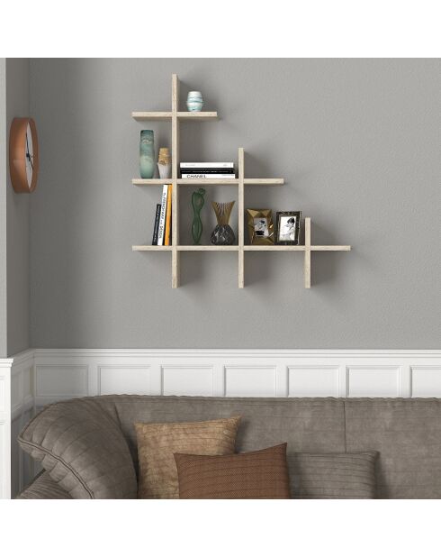 Etagère murale Juke travertin - 81.8x80x18 cm