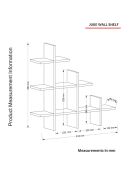 Etagère murale Juke travertin - 81.8x80x18 cm