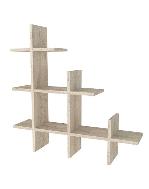 Etagère murale Juke travertin - 81.8x80x18 cm