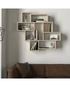Etagère murale Parola travertin - 115.5x103.5x15 cm